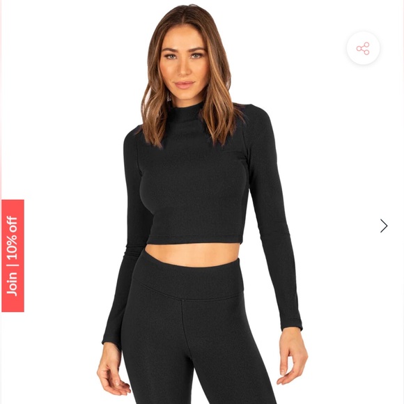 KORAL***Luca Marlow Black Crop Top***$85 NWT - Picture 6 of 12